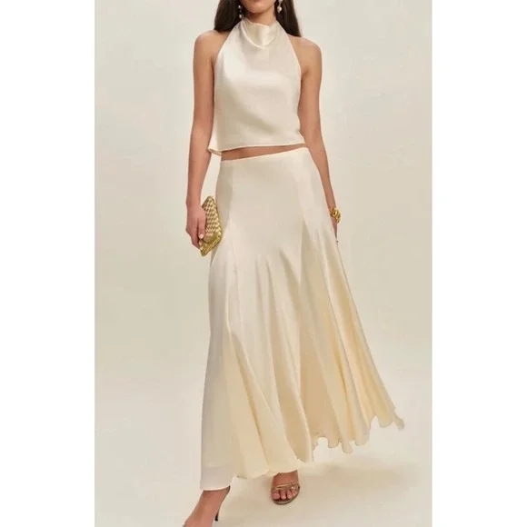 Reformation Sera Silk Two Piece Set Brand New - Picture 3 of 9